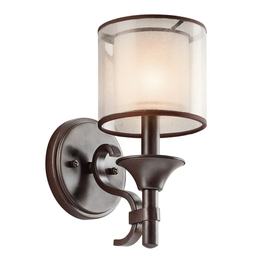 Elstead Wandlampe CANELADO Bronze Design Lampe Wohnzimmer* Wohnzimmerlampen|Glaslampen