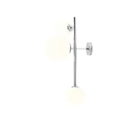 ALDEX Wandlampe Chrom Weiß Glas Kugeln Metall 2-flmg blendarm* Wandleuchten|Badezimmer Lampe