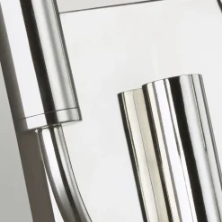 Online Elstead Wandlampe Chrom Weiß 2x E14 in Nickel Weiß Metall Stoff