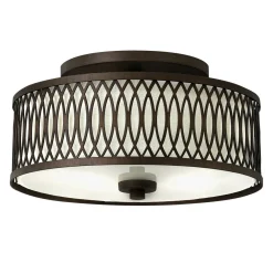 Elstead Wandlampe CIARA Creme Braun Ø33cm Vintage Leuchte* Deckenleuchten|Flurlampen