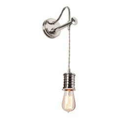 Elstead Wandlampe COLGAR Messing in Nickel Lampe Flur Bett* Küchenlampen|Industrie Lampen