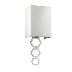 Elstead Wandlampe Creme Chrom Up Down E27 Stoff Metall Modern* Wandleuchten|Flurlampen