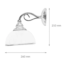Jupiter Wandlampe DELMARE Shabby Braun antik Wohnzimmer* Glaslampen|Shabby Chic Lampen
