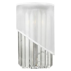 Elstead Wandlampe DISFARE Messing in Nickel Kristall Lampe* Wandleuchten|Flurlampen