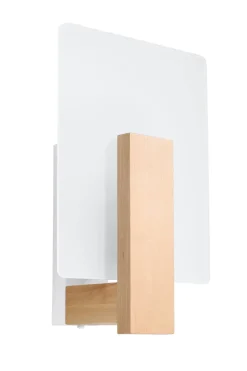 Sollux Wandlampe E14 Glas Holz Modern wohnlich DORETT