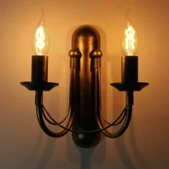 Outlet Nowodvorski Wandlampe E14 Metall Rustikal 2-flammig ARES