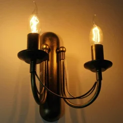 Outlet Nowodvorski Wandlampe E14 Metall Rustikal 2-flammig ARES