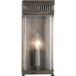 Elstead Wandlampe Echt-Messing schmal IP44 Vintage Außen* Außenleuchten Messing|Außenwandleuchten