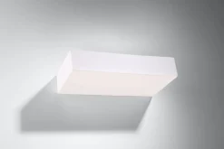 Sollux Wandlampe eckig 31 cm breit Keramik bemalbar Weiß* Keramiklampen|Küchenlampen