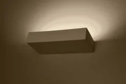 Sollux Wandlampe eckig 31 cm breit Keramik bemalbar Weiß* Keramiklampen|Küchenlampen