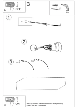 Sollux Wandlampe eckig 31 cm breit Keramik bemalbar Weiß* Keramiklampen|Küchenlampen