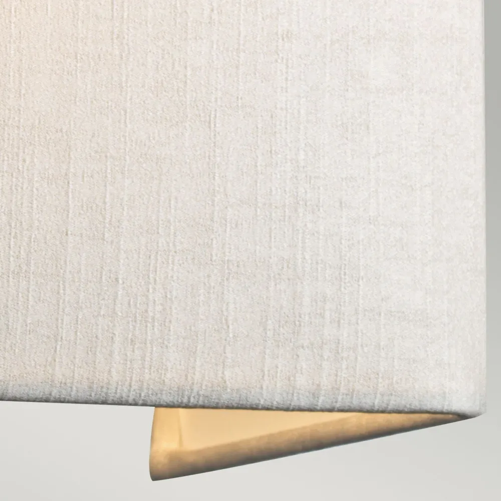 Hot Elstead Wandlampe eckig Stoff Up Down E27 Creme Chrom