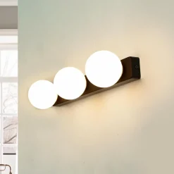 Hot Nowodvorski Wandlampe 3-flammig G9 Schwarz Weiß Glas Kugelschirme