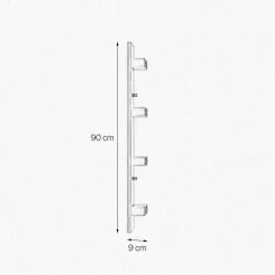 Giovanni Battista Wandlampe 4-flammig in Bronze hell E27 Echt-Messing* Wandleuchten|Flurlampen
