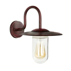 Easylight Wandlampe für Außen Schwarz Rot Antik E27 GÖTEBORG* Rustikale Lampen|Maritime Lampen