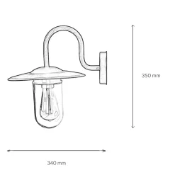 Easylight Wandlampe für Außen Schwarz Rot Antik E27 GÖTEBORG* Rustikale Lampen|Maritime Lampen