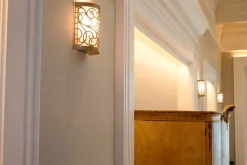 Best Elstead Wandlampe für Flur Blattsilber Ornament JASMINA