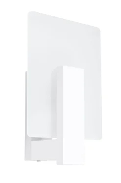 Sale Sollux Wandlampe Glas Holz Weiß eckig E14 blendarm innen