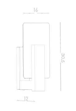 Sale Sollux Wandlampe Glas Holz Weiß eckig E14 blendarm innen