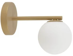 Sigma Wandlampe Glas Kugel Metall blendarm G9 wohnlich* Wandleuchten|Küchenlampen