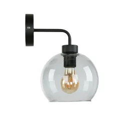 Easylight Wandlampe Glas Kugel Schirm Grau Schwarz KANZENE* Wandleuchten|Küchenlampen