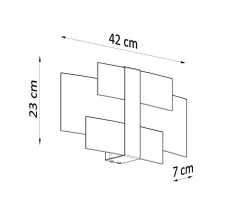 Sollux Wandlampe Glas Metall 42 cm blendarm Weiß Chrom 2x G9