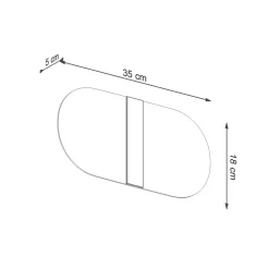 Clearance Sollux Wandlampe Glas Metall blendarm 35 cm breit Weiß Chrom