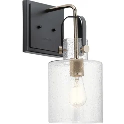 Hot Elstead Wandlampe Glas Metall E27 42,1 cm hoch DEIRA