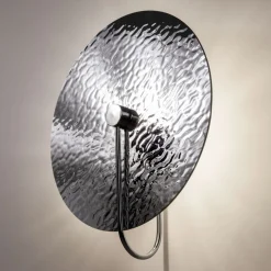 Maytoni Wandlampe Glas Metall G9 Ø 40 cm H: 44,5 cm Chrom rund* Wandleuchten|Flurlampen