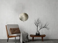 Maytoni Wandlampe Glas Metall G9 Ø 40 cm H: 44,5 cm Chrom rund* Wandleuchten|Flurlampen