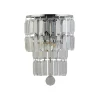 Hot Searchlight Wandlampe Glas Metall Modern H:30 cm E14 IP44 in Chrom