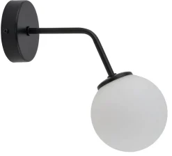 Sigma Wandlampe Glas Weiß Schwarz Metall T:26 cm blendarm