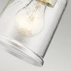 Clearance Elstead Wandlampe Glasschirm Metall Jugendstil in Messing LIODA