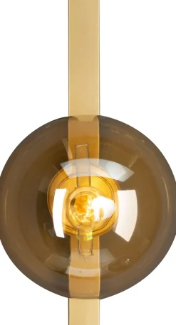 Outlet Eco-Light Wandlampe Gold Bernstein Glaskugel E14 B:14 cm blendarm