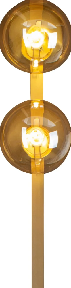 Discount Eco-Light Wandlampe Gold Bernstein Glaskugel E14 H:60 cm 2-flmg
