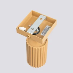 Sollux Wandlampe GU10 B: 8 cm klein schwenkbar aus Aluminium in Gold* Flurlampen|Wohnzimmerlampen