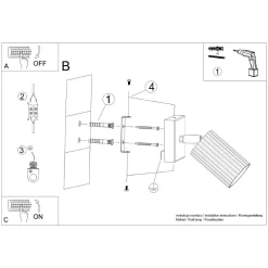 Sollux Wandlampe GU10 B: 8 cm klein schwenkbar aus Aluminium in Gold* Flurlampen|Wohnzimmerlampen
