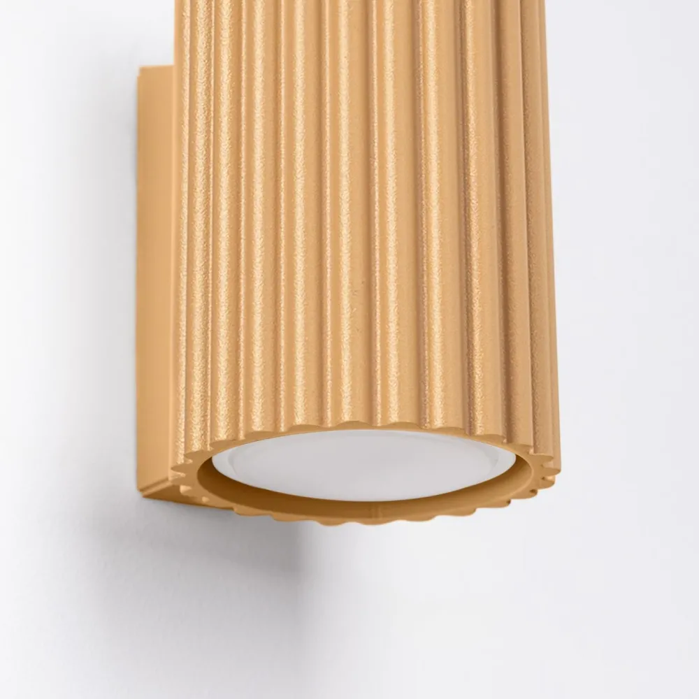 Sollux Wandlampe GU10 Modern aus Aluminium klein H: 10 cm in Gold* Flurlampen|Wohnzimmerlampen