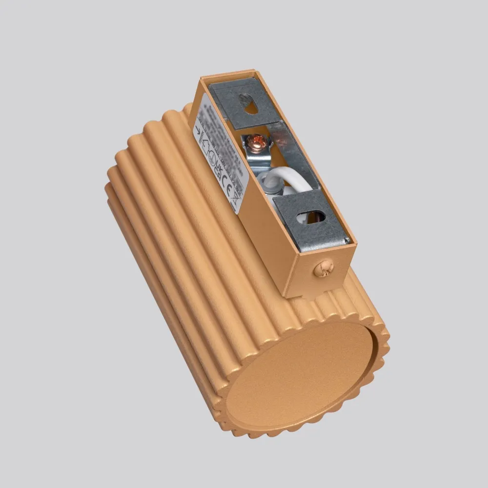 Sollux Wandlampe GU10 Modern aus Aluminium klein H: 10 cm in Gold* Flurlampen|Wohnzimmerlampen