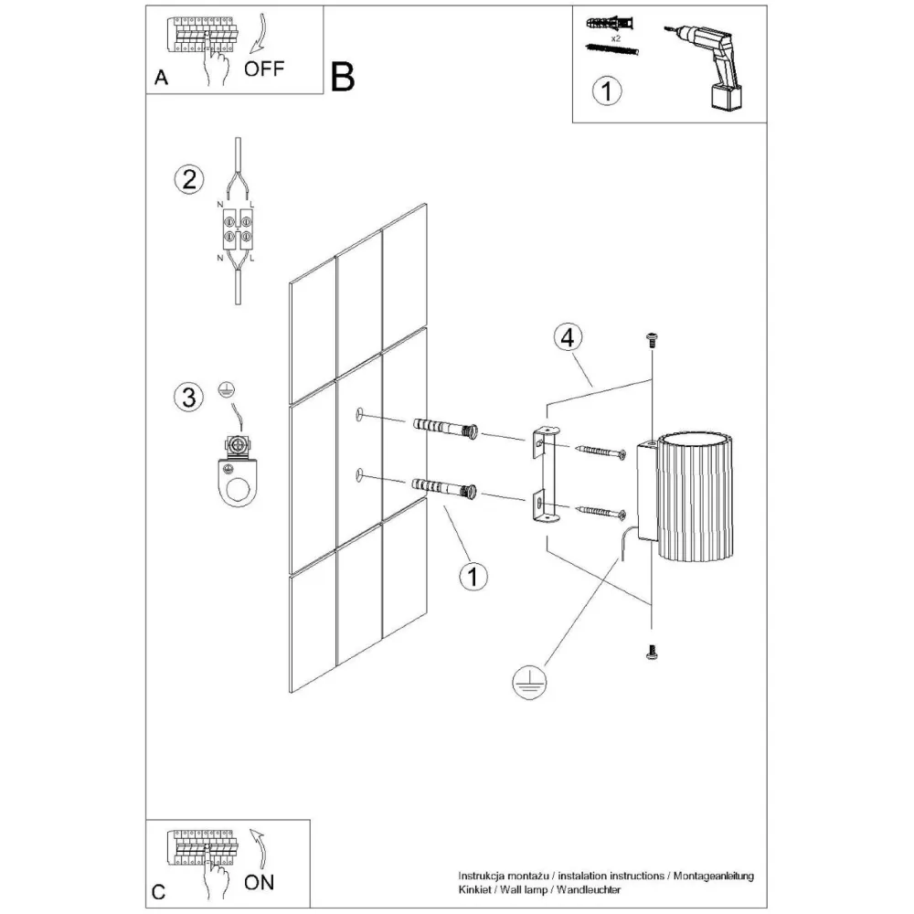 Sollux Wandlampe GU10 Modern aus Aluminium klein H: 10 cm in Gold* Flurlampen|Wohnzimmerlampen