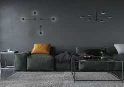 Nowodvorski Wandlampe GX53 Schwarz Metall Modern 32,5 cm ONORA* Wandleuchten|Flurlampen