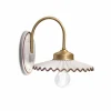 Ferroluce Wandlampe Handarbeit Keramik B: 26 cm E27 Landhausstil* Wohnzimmerlampen|Keramiklampen