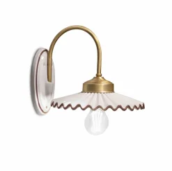 Ferroluce Wandlampe Handarbeit Keramik B: 26 cm E27 Landhausstil* Wohnzimmerlampen|Keramiklampen