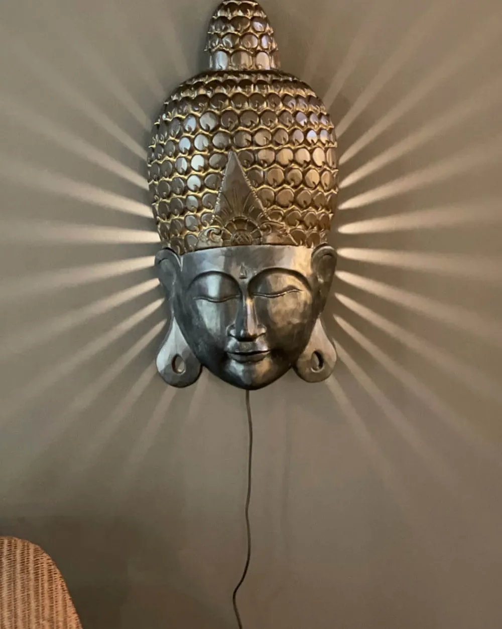 Clearance By Rydéns Wandlampe Holz 62,5 cm hoch mit Schalter Stecker E27