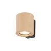 New TK Lighting Wandlampe Holz Metall GU10 H: 8,5 cm klein Downlight