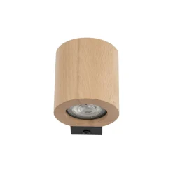 New TK Lighting Wandlampe Holz Metall GU10 H: 8,5 cm klein Downlight