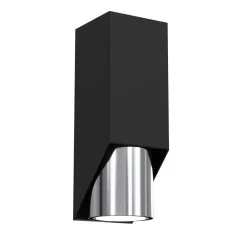 Luminex Wandlampe in Schwarz Chrom GU10 stilvoll akzentuiert* Wandleuchten|Flurlampen