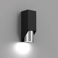 Luminex Wandlampe in Schwarz Chrom GU10 stilvoll akzentuiert* Wandleuchten|Flurlampen