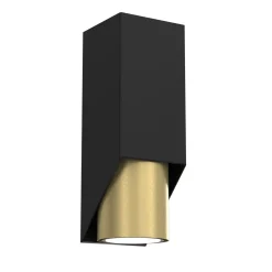 Luminex Wandlampe in Schwarz Messing GU10 stilvoll akzentuiert* Wandleuchten|Flurlampen