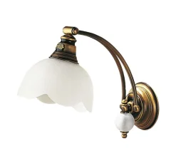 Jupiter Wandlampe in Weiß Messing Glas TOBSYN Wandleuchte* Wandleuchten|Küchenlampen